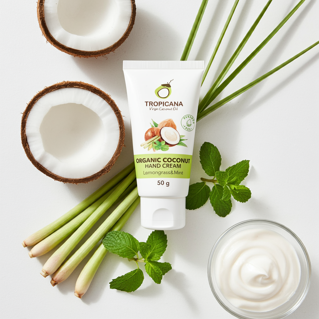Tropicana Handcreme mit Kokos, Zitronengras & Minze – 50 g