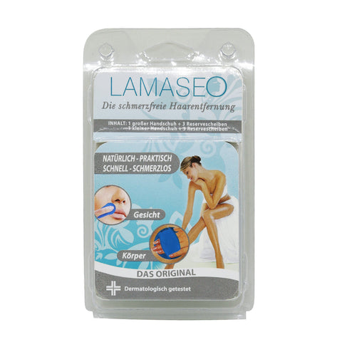 Lamaseo - Enthaarungshandschuh - Sanfte Haarentfernung für Gesicht und Körper